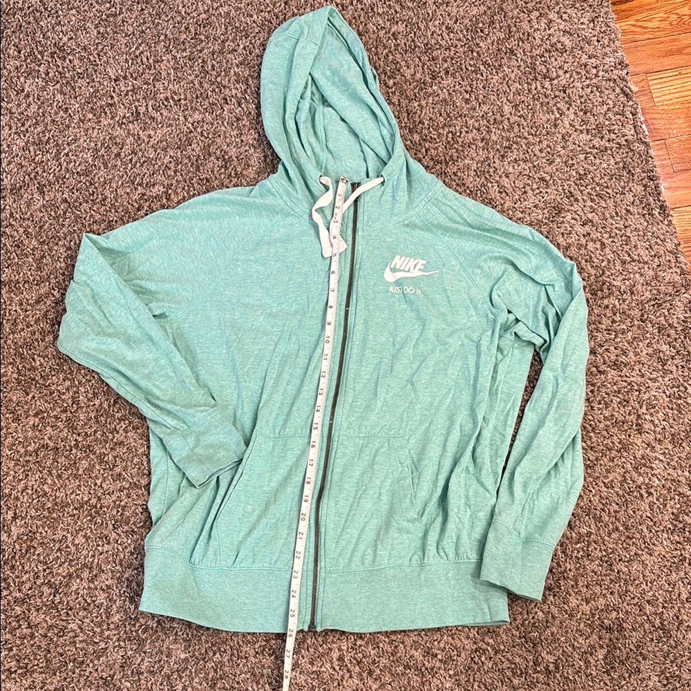 Nike Green Zip-Up Hoodie